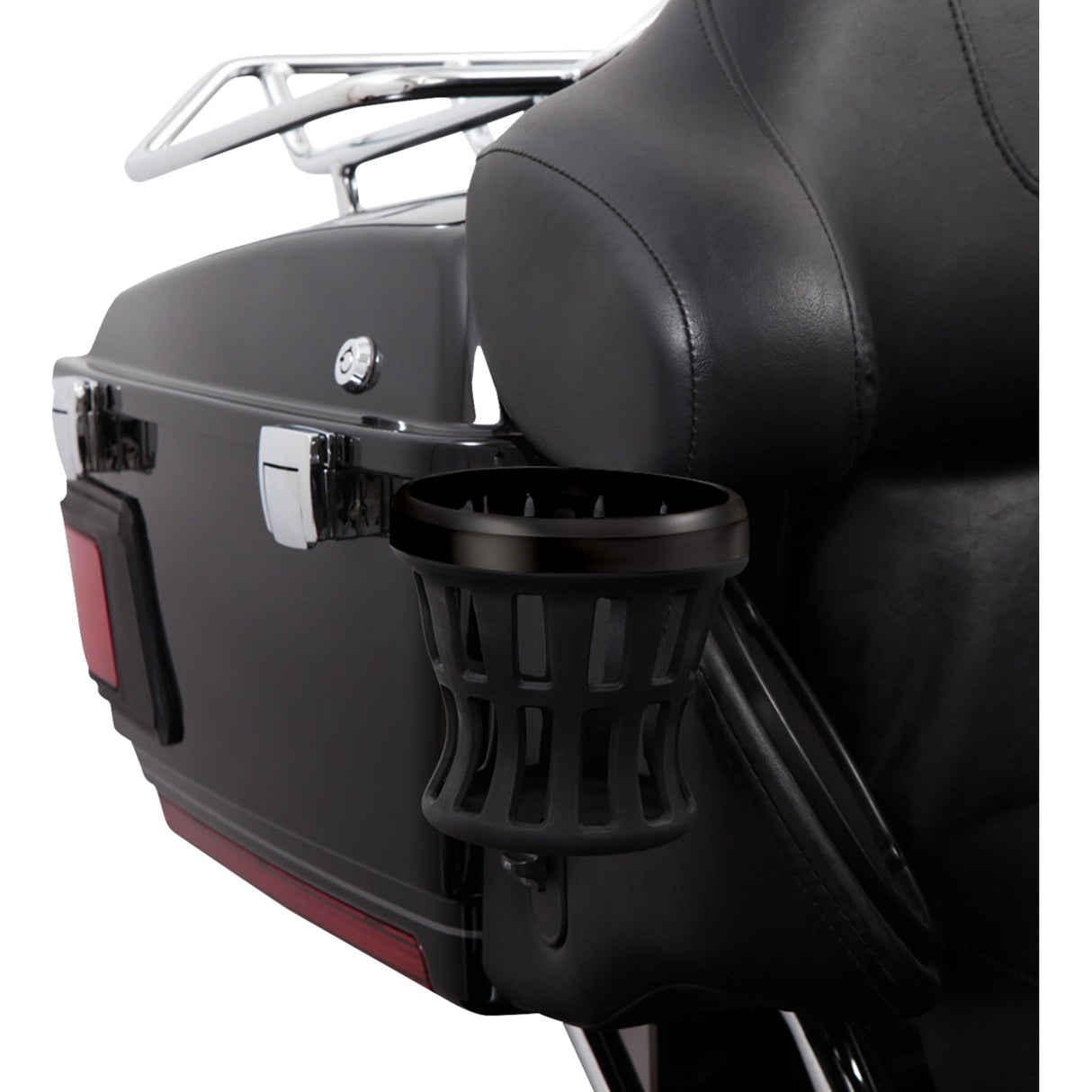 Ciro Gen 2 Drink Holder Black Passenger Black Mount - 55621 For Harley Touring 1996-2025