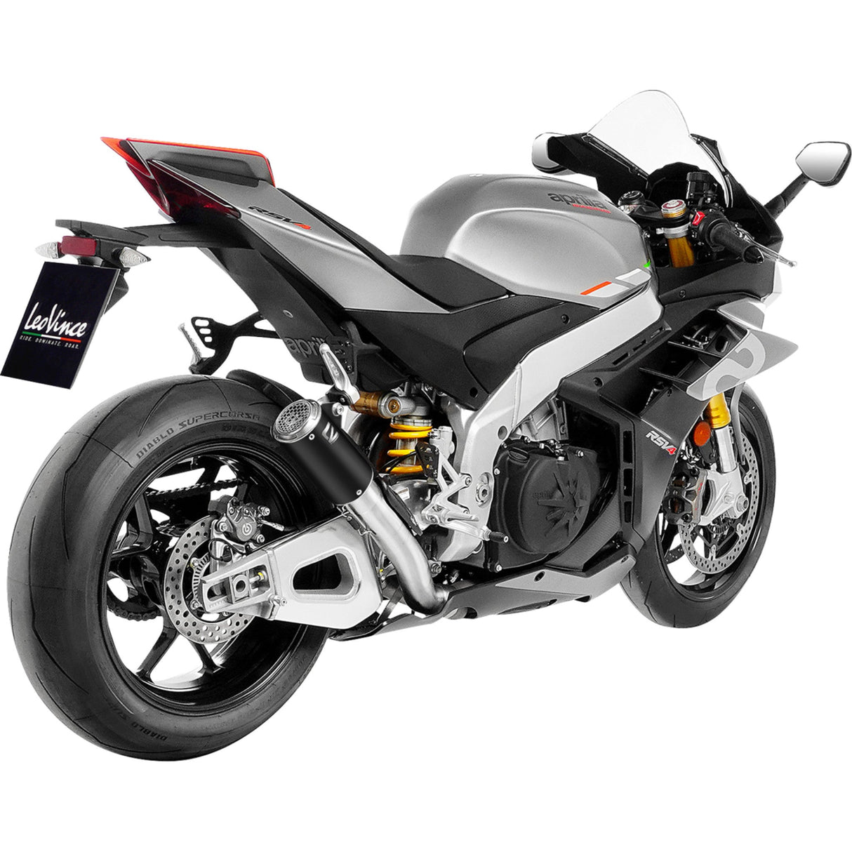 LEOVINCE 1811-4841 15401SBU LV Corsa S Black Edition Slip-On Muffler aprilia rsv4 tuono v4