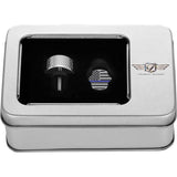 FIGURATI DESIGNS 0820-0206 FD70-SEAT KN-SS Seat Mounting Knob stainless steel - blue line american flag