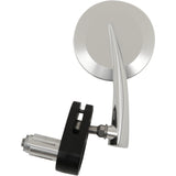 EMGO 0640-1028 20-34044 Aluminum 2.5" Bar End Mirror Mirror - Side View - Round - Polished - Left