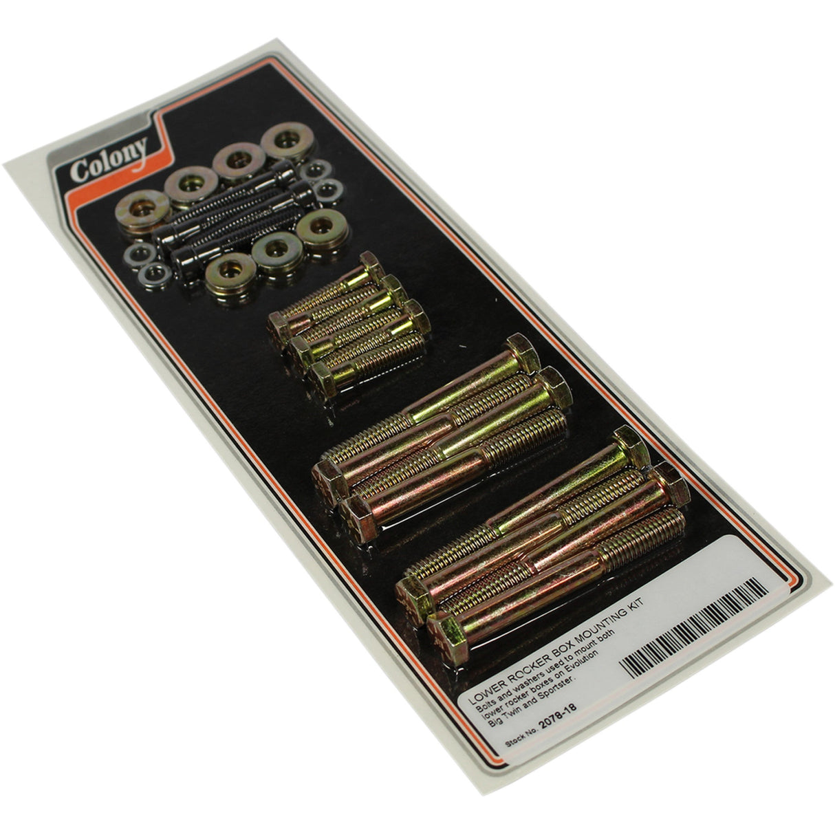 Colony Bolt Kit - 2078-18 For Harley Sportster 1986-2020
