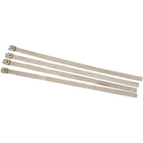 CYCLE PERFORMANCE PROD. 1861-0955 CPP/9076 Stainless Steel Tie Wrap Exhaust Wrap Clamps - Silver - 4 Pack