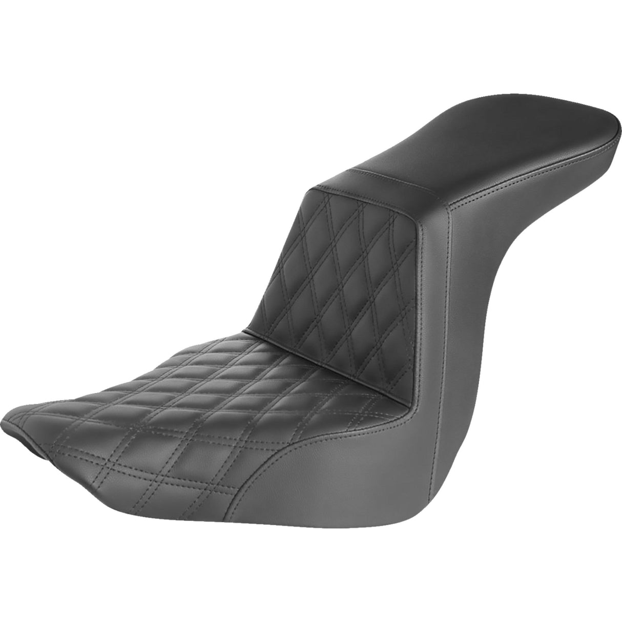 Saddlemen Step-Up Seat — Front Lattice Stitch Black - 818-29-192 For Harley Softail 2018-2026