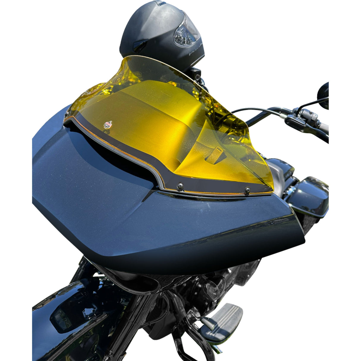 Klock Werks Kolor Flare® Windshield 9" Yellow - KWW-01-0669 For Harley Road Glide 2015-2025