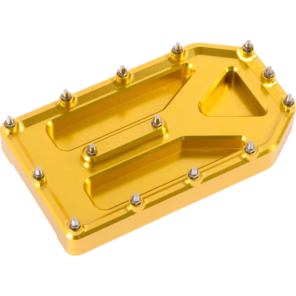 Thrashin Supply CO. Aggressor Brake Pedal Pad Gold Touring - TSC-2220-5 For Harley Motorcycles 2006-2026