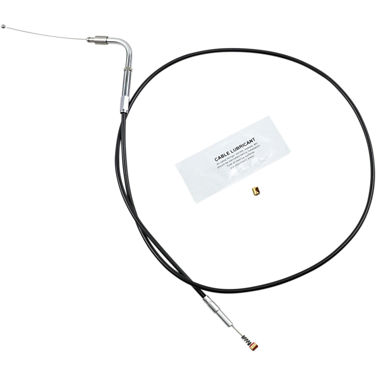 Barnett Black Vinyl Throttle Idle Cable - 101-30-40038-06 For Harley Street Bob / Screamin' Eagle Dyna / Softail Custom / Dyna Wide Glide 2006-2017