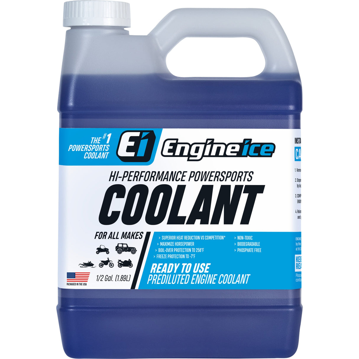 ENGINE ICE 81081100 10850 Hi-Performance Powersports Coolant Premixed Motorcycle Coolant - 64 US fl oz.