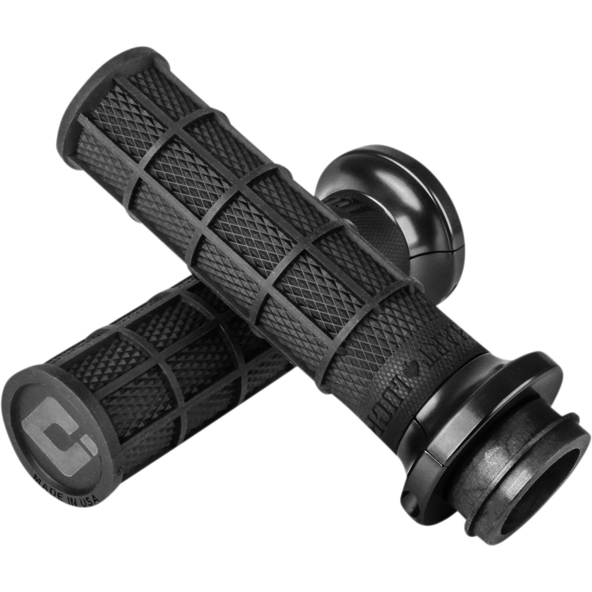 ODI Hart-Luck Signature V-Twin Lock-On™ Grips TBW Black - V31HTW-BB-B For Harley Motorcycles 2008-2024