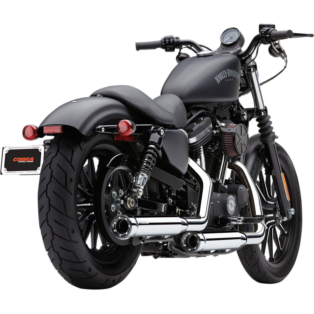 Cobra Slip-On Mufflers With Race-Pro Tips 3" Chrome - 6081 For Harley Sportster 2014-2022