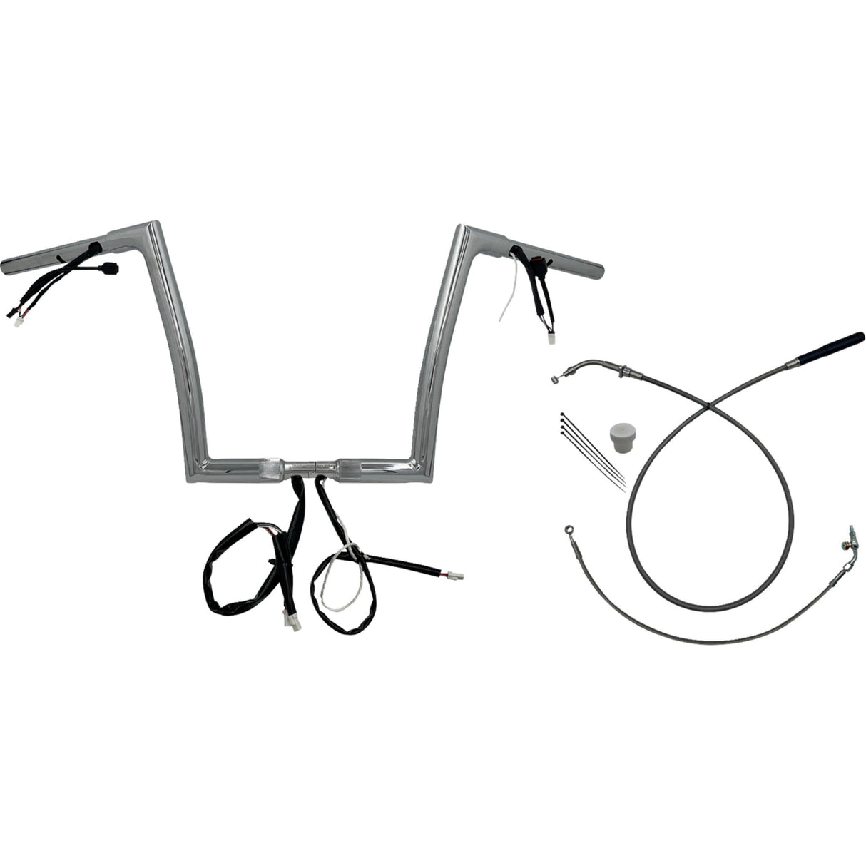 FAT Baggers INC. 1-1/4" EZ Install Flat Top Handlebar 12" Chrome - 749912 For Harley Road Glide 2023-2026