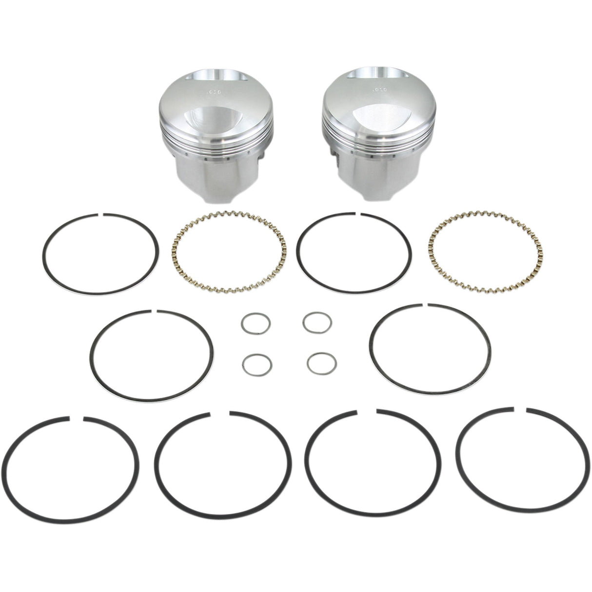 KB Performance Hypereutectic Piston Kit 3.498" +0.010" 8.3:1 CR 4.250" Stroke 80" Big Twin - KB297.010 For Harley Motorcycles 1978-1984