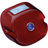 Drag Specialties Laydown Taillight Lens With Top Tag Window Red For Harley Motorcycles 1973-1998