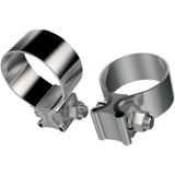 KHROME WERKS 1860-0667 203030 Stainless Steel Muffler Clamps - 1.75" x 1.25"