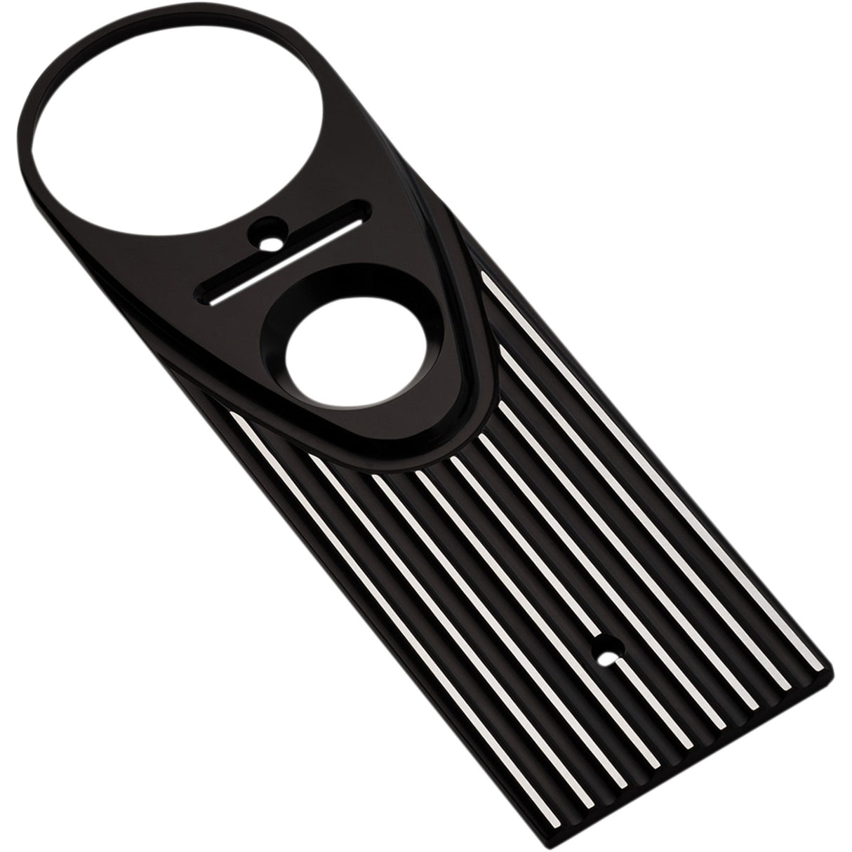 JOKER MACHINE 2201-0198 04-20-2 Road King Dash Panel - Finned - Black Anodized/Silver