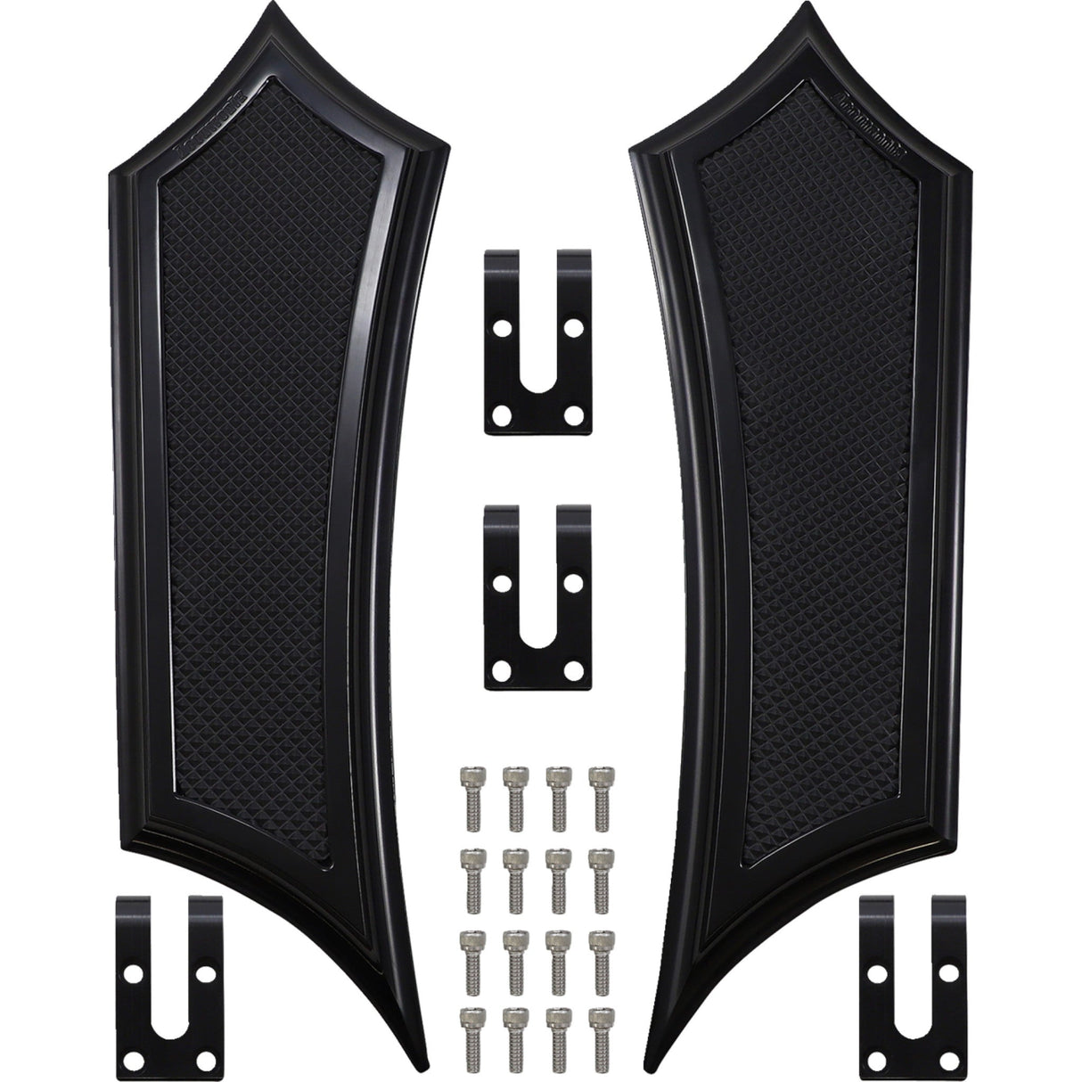 Accutronix Instigator Extended Floorboards Driver Black - FBF01-IB For Harley Motorcycles 1984-2026