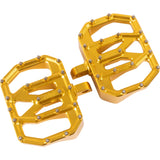 Thrashin Supply CO. Mini Aggressor Floorboards Gold Rear - TSC-2031-5-D For Harley Motorcycles 1972-2025