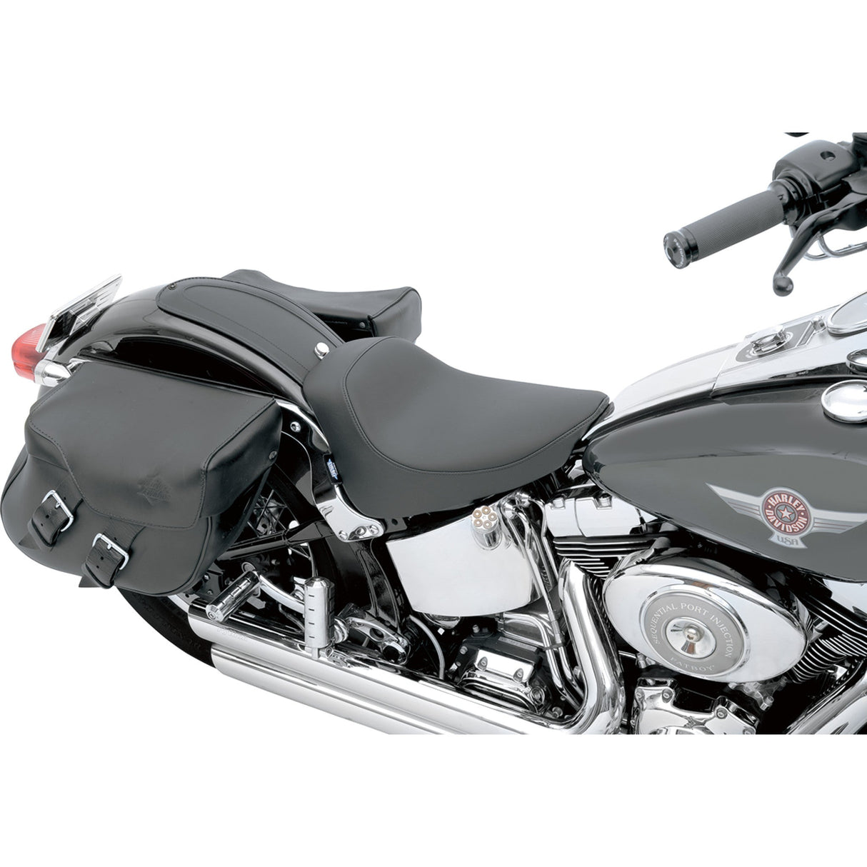 Drag Specialties Seat - 0802-0638 For Harley Softail / 15th Anniversary 2000-2017