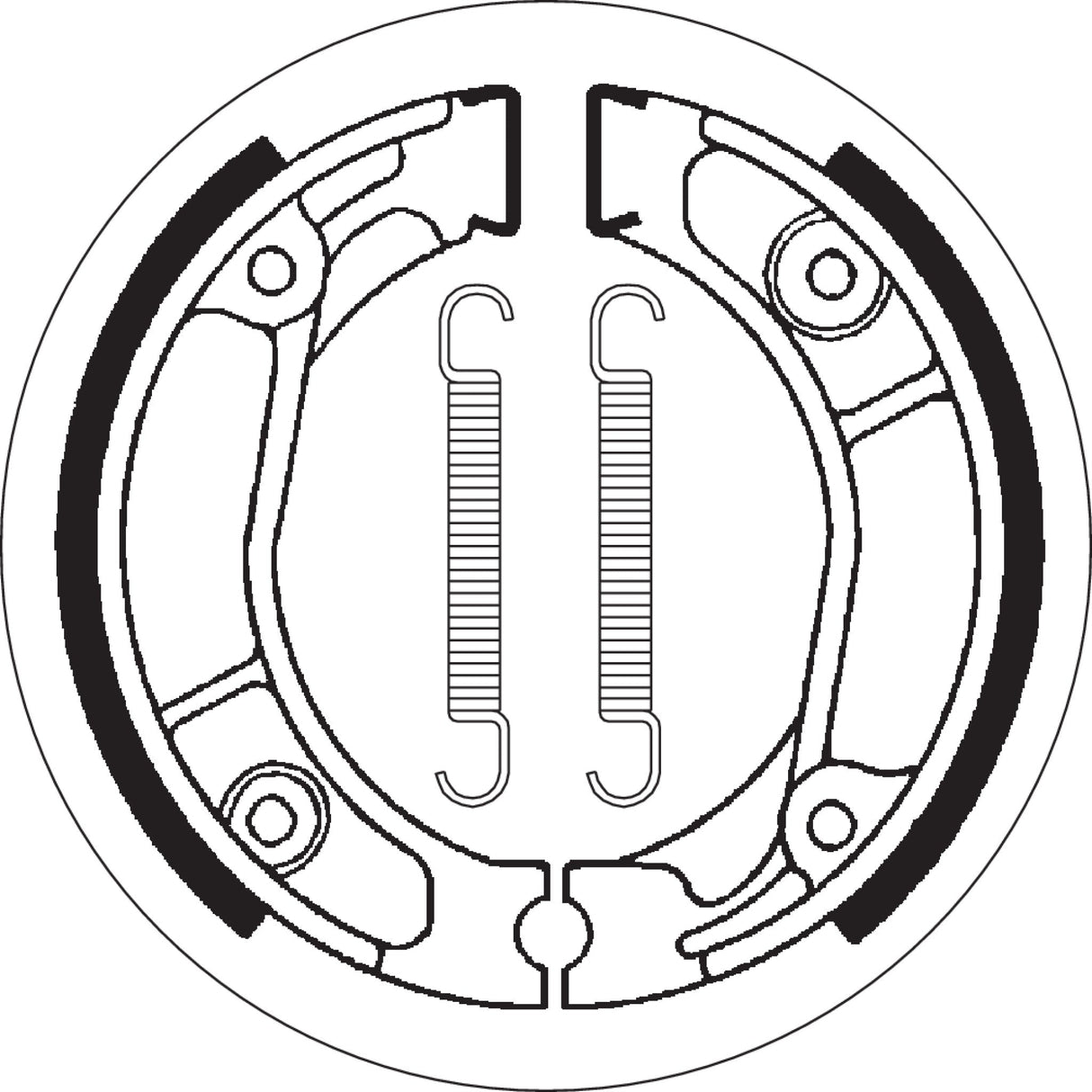 SBS 1723-0429 2013 Ceramic Organic Brake Shoes Brake Shoes - Honda