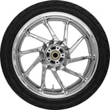 COASTAL MOTO 0336-0033 PKG-HUR185CH-24ABST Hurricane Rear Wheel/Tire Combination with TPMS Pre-Installed Hurricane Rear Wheel - Chrome (18") | Dunlop AE Tire (180/55B18))