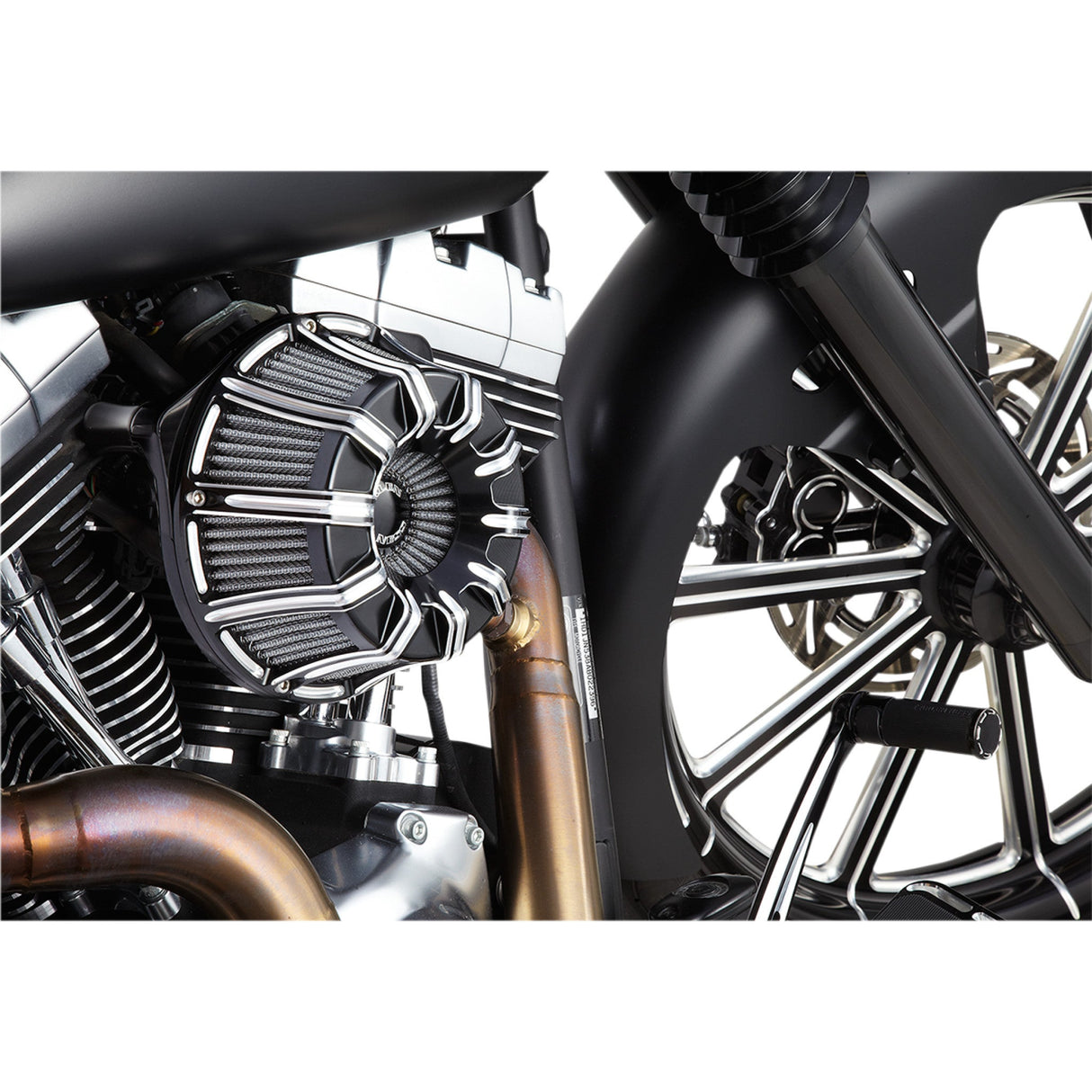 Arlen Ness Inverted Series Air Cleaner Kit — 10 Gauge Black - 18-943 For Harley Motorcycles 1999-2017