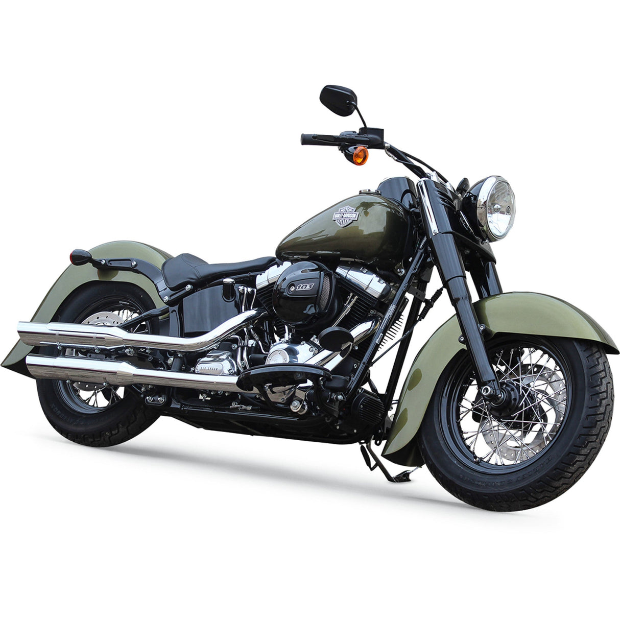 Klock Werks Benchmark Front Fender For Softails Black 16"-19" HD Softail - KWF-02-0399 For Harley Softail 2005-2017
