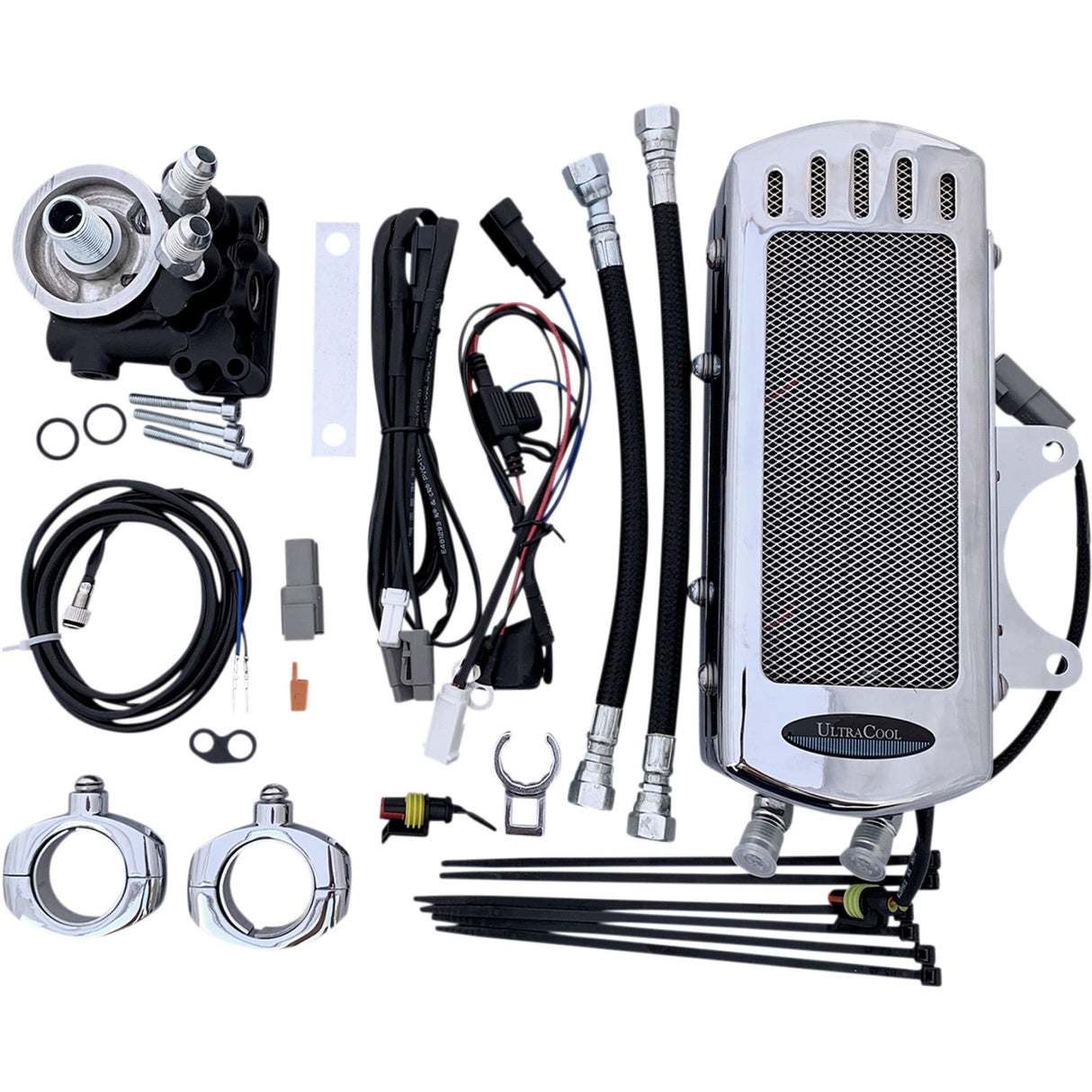 ULTRACOOL 0713-0251 IN-1C Oil Cooler Kit chrome - indian
