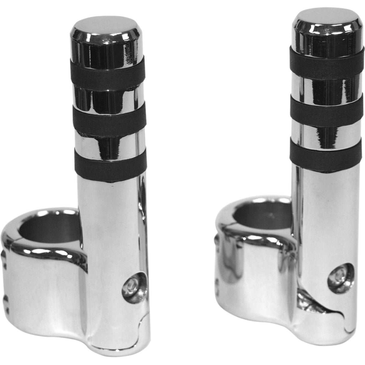 LINDBY 1624-0256 715 Clamp-On Footpeg Clamp-On 3-Band Footpeg - Chrome