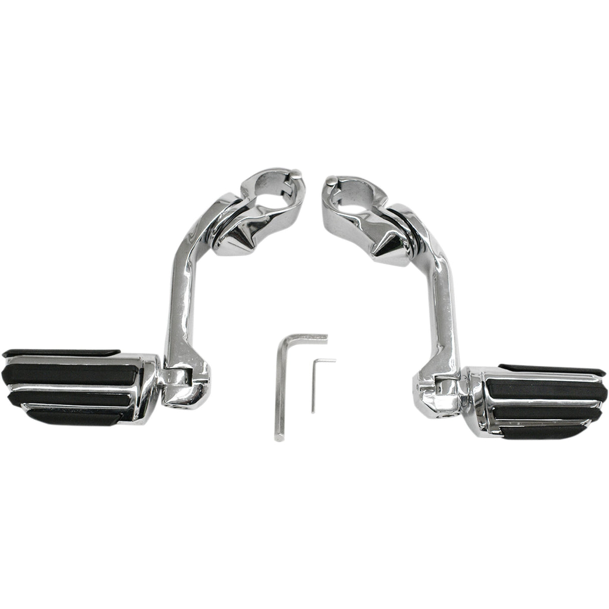 RIVCO PRODUCTS 1624-0323 MV120 Highway Pegs with Mount Set Kit Highway Pegs With Mount - Chrome