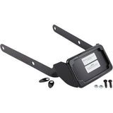 CYCLE VISIONS 2030-1441 CV4655B Curved License Plate Frame and Mount with License Plate Light LP Plate Frame & Mount with Signals - FLSL - Black