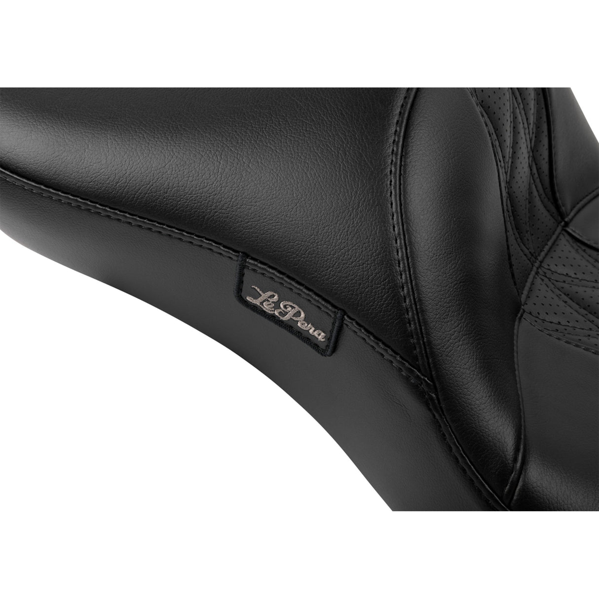 LePera Maverick Daddy Long Legs Seat Without Backrest Diamond Stitch HR2 Inlay - LV-957DLHR2 For Harley Touring 2023-2026
