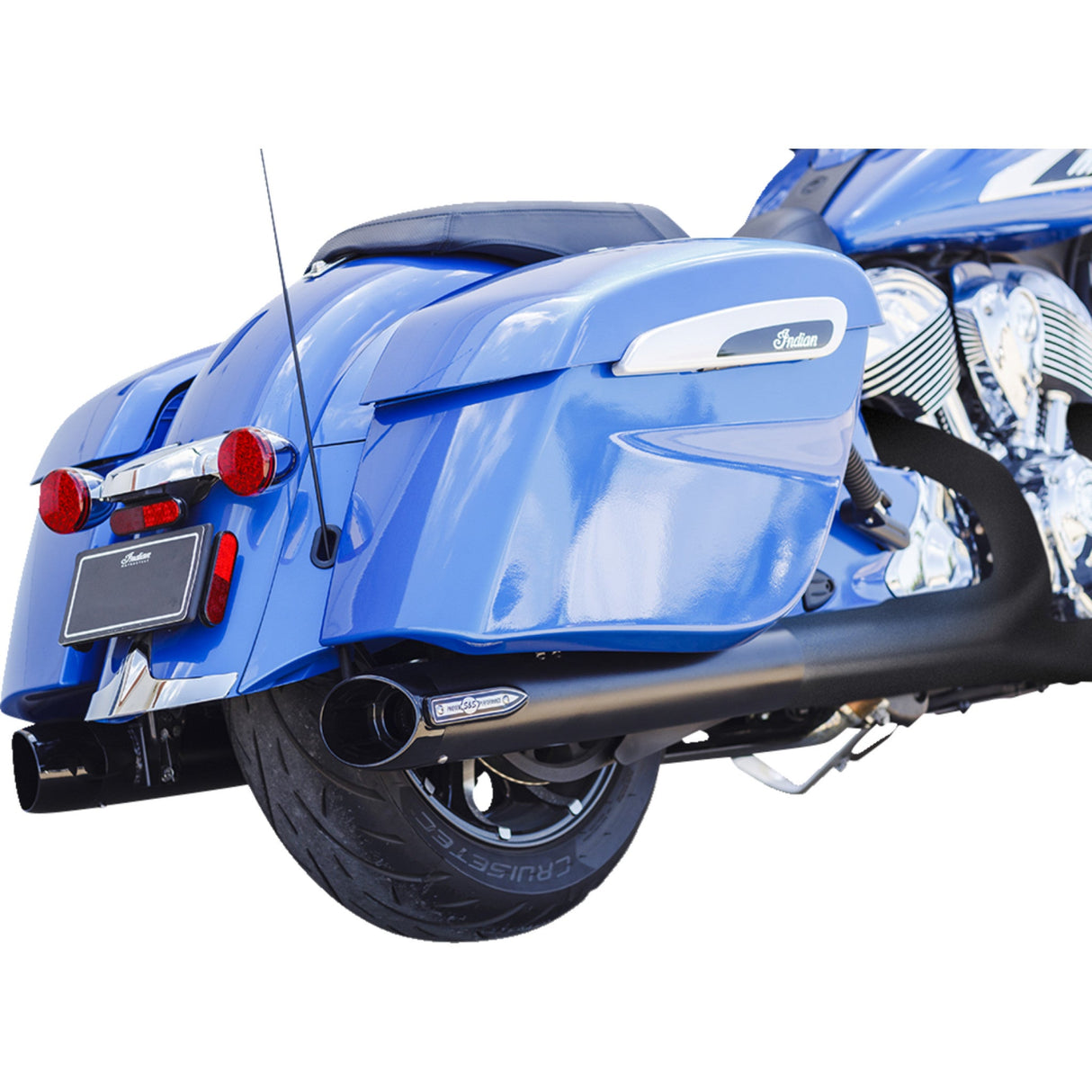 S&S Cycle 4" Broadhead Slip-On Mufflers Slash Cut Black - 550-1075 For Indian 2014-2022