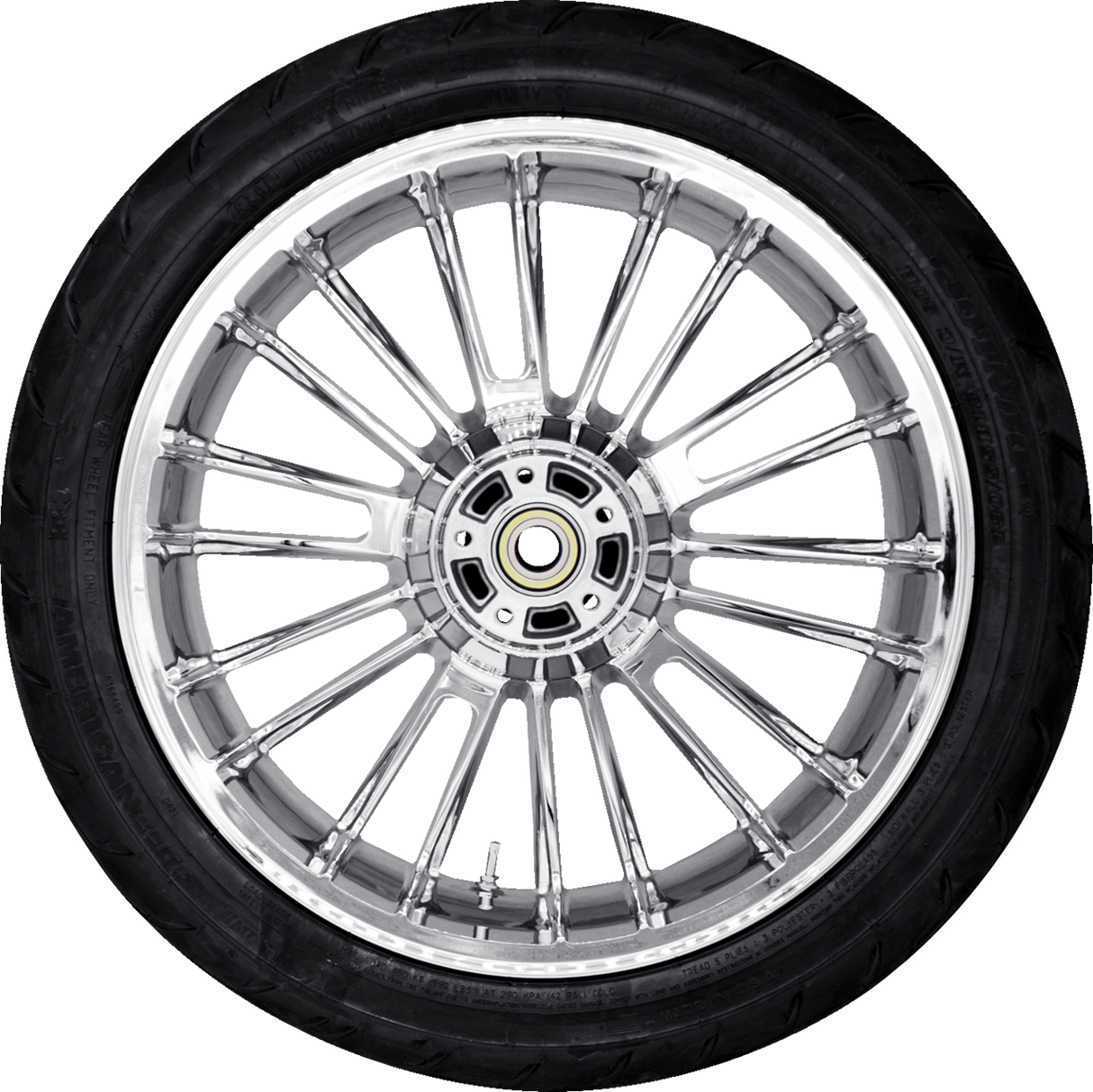 Atlantic Rear Wheel - Chrome (18") | Dunlop Tire (180/55B18) - 0336-0013