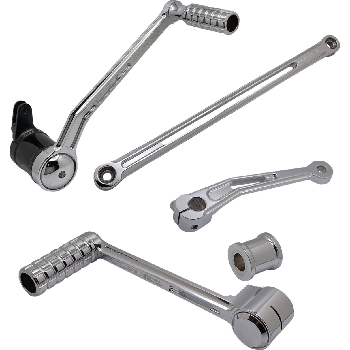 Arlen Ness Deep Cut Foot Control Kits Chrome - 420-107 For Harley Touring 1999-2026