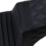 Saddlemen Step-Up Seat — Rear Lattice Stitch Front Tuck-N-Roll Black - 818-30-176 For Harley Softail 2018-2025
