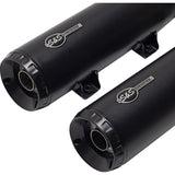 S&S Cycle Grand National Slip-On Mufflers Black 50-State - 4110-266 For Indian Scout 2015-2023