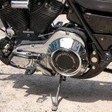 Thrashin Supply CO. Classic Derby Cover Black Machined Classic 3 Hole - TSC-3000-4 For Harley Motorcycles 1970-1998