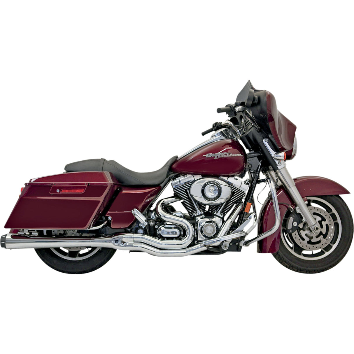 Bassani Xhaust Road Rage II Mega Power 2-Into-1 Exhaust System - FLH-767 For Harley Touring 1995-2016