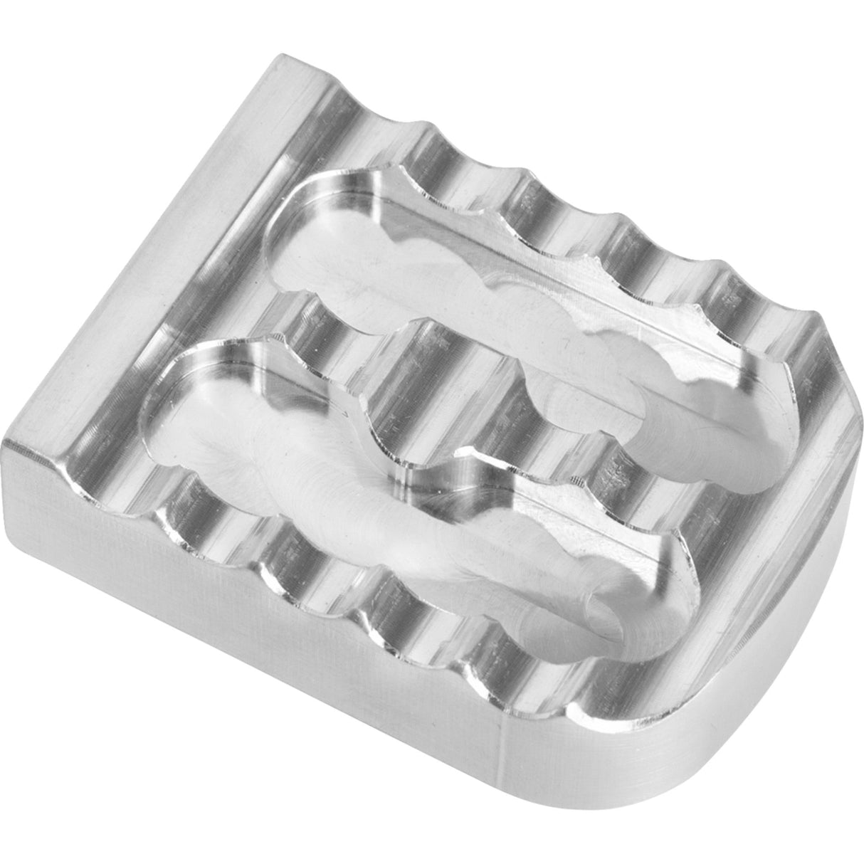 Joker Machine Brake Pedal Cover Silver Serrated - 08-650-1 For Harley Softail 2018-2021