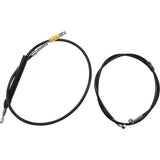 LA Choppers Complete Black Vinyl Braided Handlebar Cable Brake Line Kit 15"-17" Handlebars - LA-8156KT2-16B For Harley Softail 2018-2022