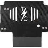 Thrashin Supply CO. Carbon Fiber Skid Plate Gloss With Gold Brackets - TSC-3034-5 For Harley Touring 2023-2026
