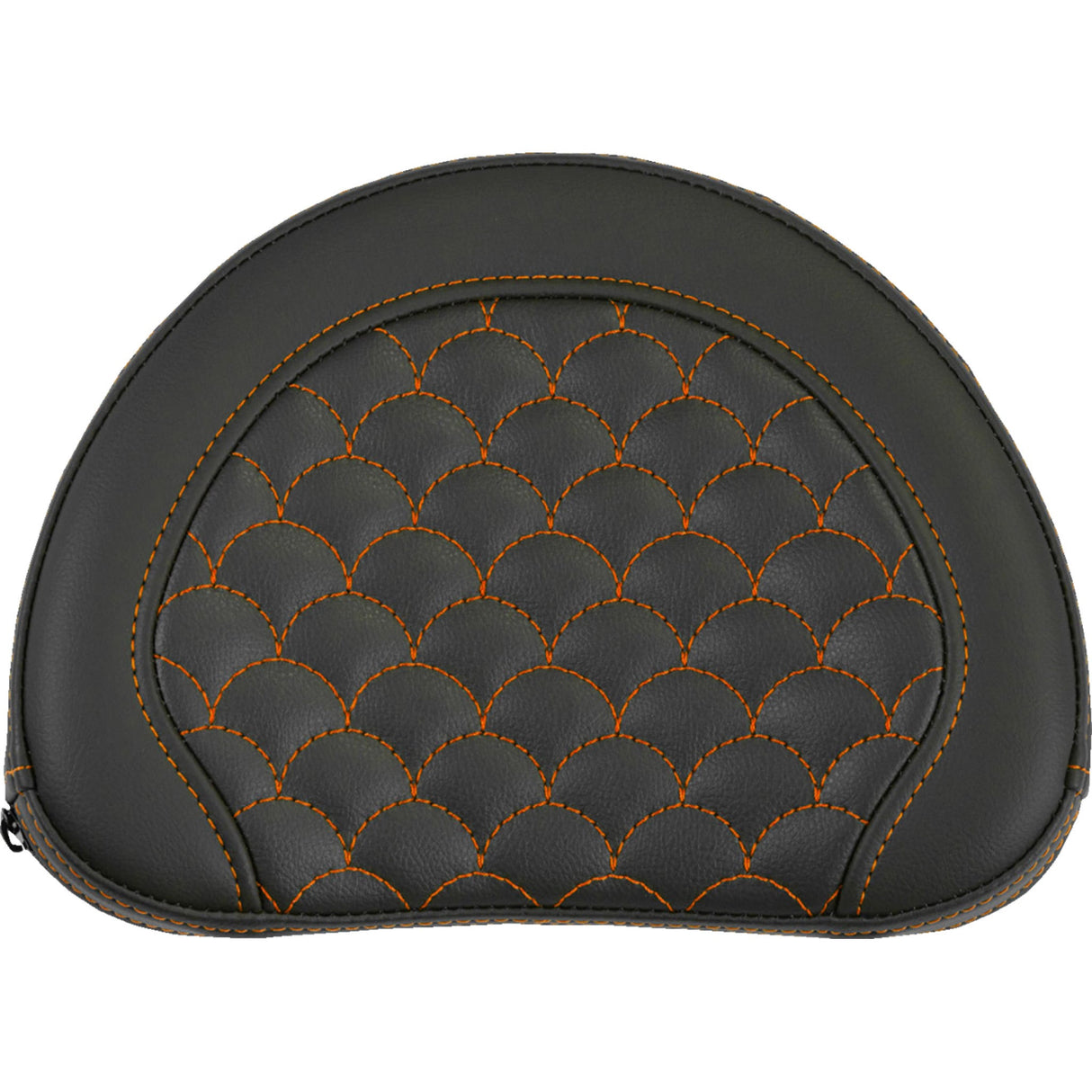 SADDLEMEN 0822-0680 051320903 Contoured Sissy Bar Pad dragon scale - orange stitch