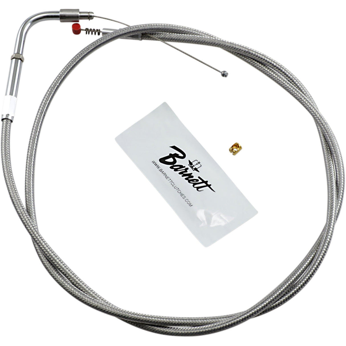 Barnett Stainless Steel Throttle Idle Cable +6" - 102-30-40016-06 For Harley Touring 2002-2007