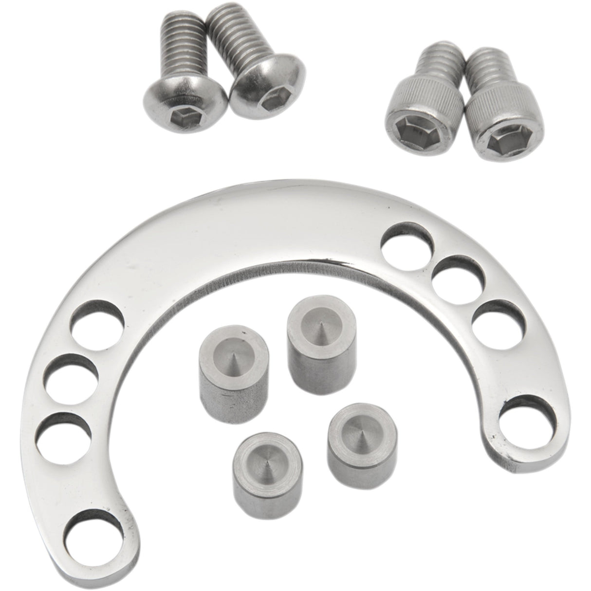 ACCUTRONIX DS-222874 TFS125-P Adjustable Triple Tree Fork Stop Kit Steering Stop - Adjustable - Chrome