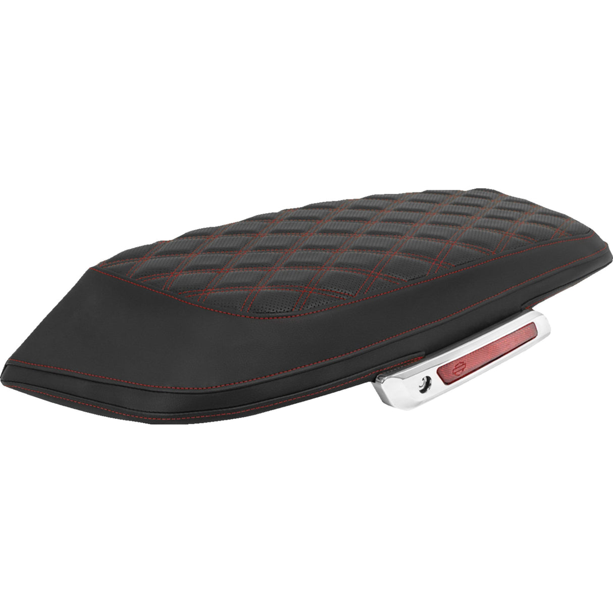 SADDLEMEN 3501-2315 L870-23-18404 Lattice Stitched Saddlebag Lid Covers Saddlebag Lid Covers - Lattice - Red Stitch - FLH/FLT '23-'25
