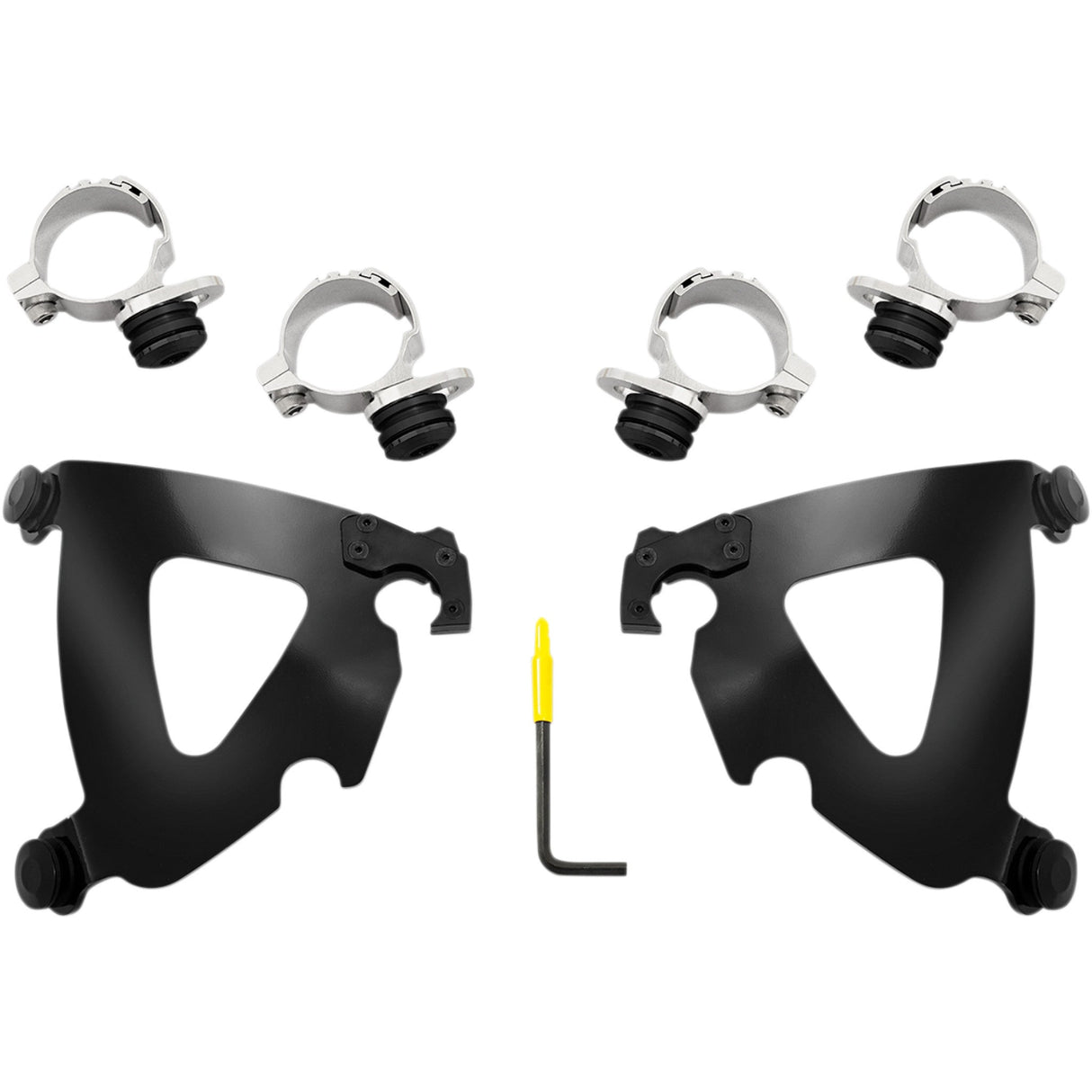 Memphis Shades Road Warrior Fairing Trigger-Lock Mounting Kit Black Scout - MEB2037 For Indian Scout 2015-2024