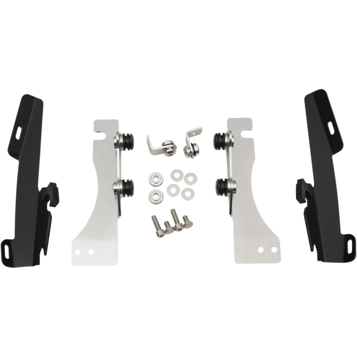 MEMPHIS SHADES 2321-0104 MEM8993 Fats/Slim Windshield Trigger-Lock Complete Mount Kit Batwing Trigger Lock Mounting Kit - VL 800 - Black