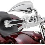 Arlen Ness Deep Cut Comfort Series Grips TBW Chrome - 500-070 For Harley Touring 2023-2026