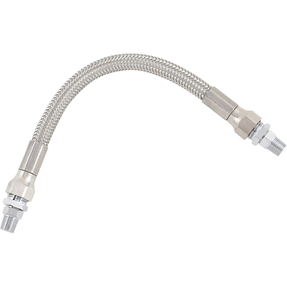 DRAG SPECIALTIES 0711-0043 Universal Stainless Steel Braided Oil Line Universal Oil Line - Stainless Steel - 8"