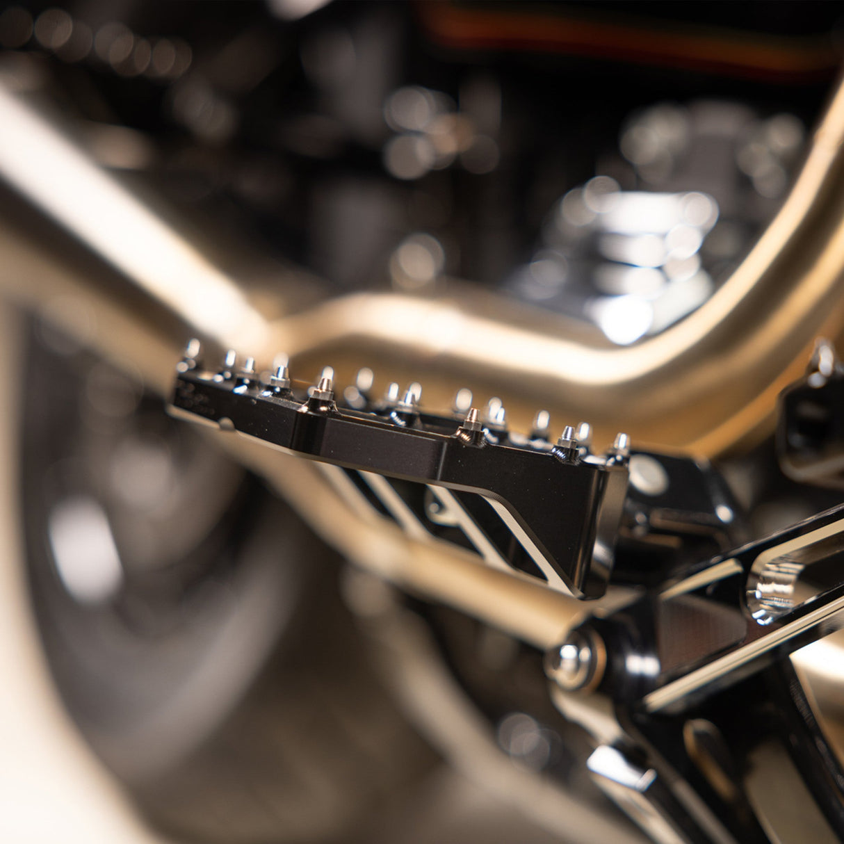 Thrashin Supply CO. Mini Aggressor Floorboards Black Rear - TSC-2031-1-D For Harley Motorcycles 1972-2025