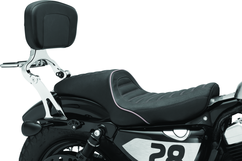 Kuryakyn 7097 Fixed Mounts Multi-purpose Driver & Passenger Backrest 04-22 XL Models Chrome